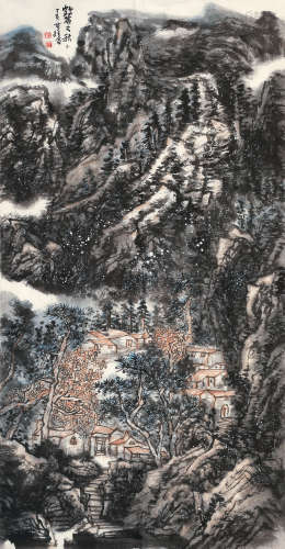 陈芳桂 丁亥（2007年） 鹤岭之秋 镜心 设色纸本