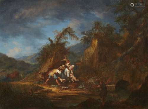 French school circa 1800, Landscape with Shepherds…