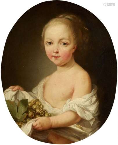 Charles Amédée Philippe van Loo, A Girl with White…