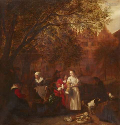 Netherlandish School 17th century, Market Scene Be…