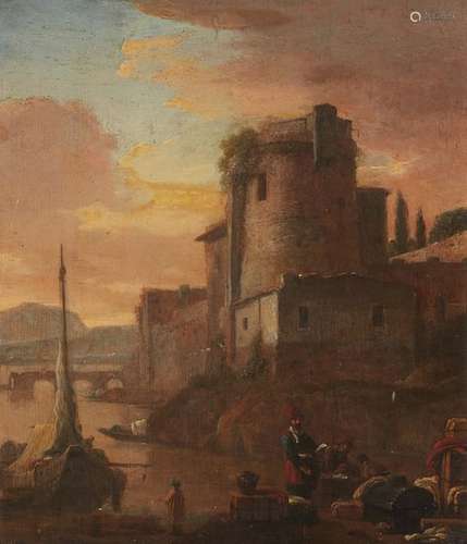 Thomas Wijck, Southern Harbour Scene