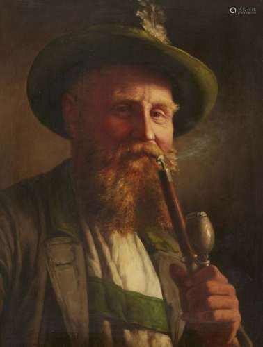 Hermann Courtens, Portrait of a Man with a Pipe
