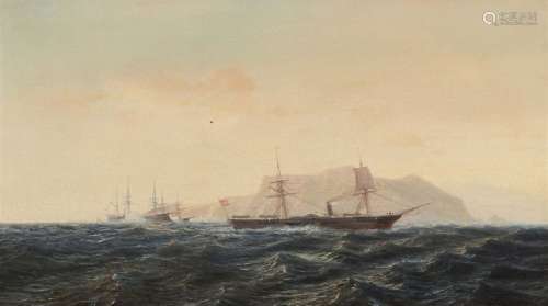 Jean Baptiste Henri Durand Brager, Ships on Rough …