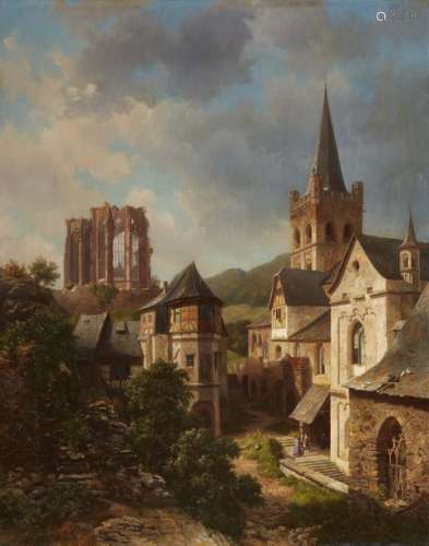 Adolf Rudolf Holzhalb, View of Bacharach with the …