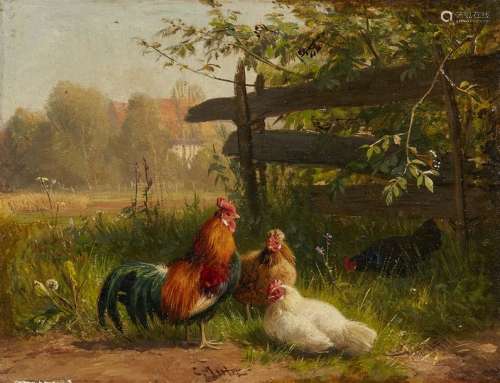 Carl Jutz the Elder, Landscape with Poultry
