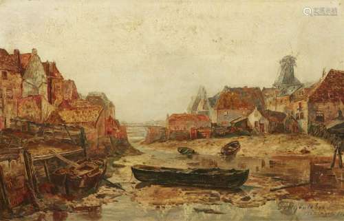 Gustav Schönleber, View of the Harbour of Vlissing…