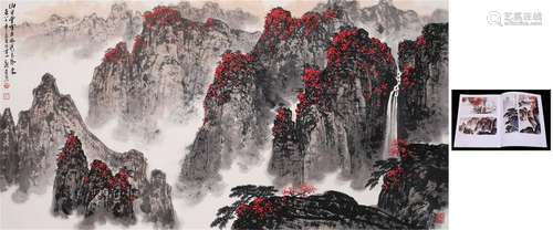 CHINESE SCROLL PAINTING OF MOUNTAIN VIEWS