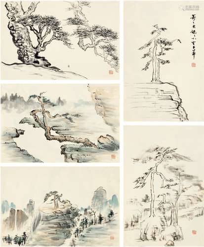 张充和（1913～2015） 山水画稿