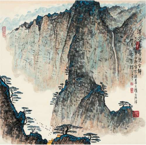 黄养辉（1911～2001） 深谷高峰图