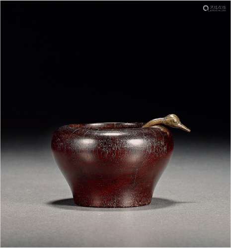 明-清·紫檀钵式水盂