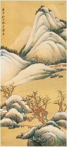 陈莲涛（1902～1994）  雪景图