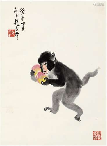 赵宏本（1915～2000）  捧寿图