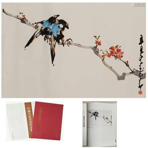 CHINESE SCROLL PAINTING OF BIRD AND FLOWER WITH