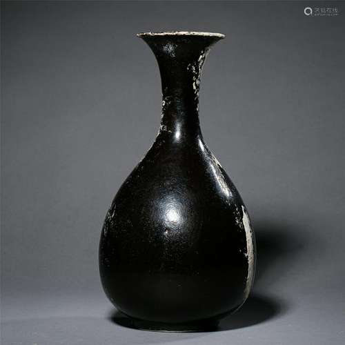 CHINESE PORCELAIN DING WARE BLACK GLAZE  VASE