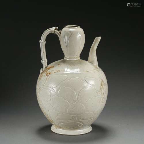 CHINESE PORCELAIN DING WARE WHITE GLAZE KETTLE