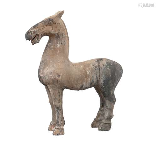 POTERY TANG STYLE HORSE FIGURE