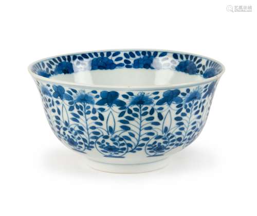 BLUE AND WHITE PATTERN BOWL