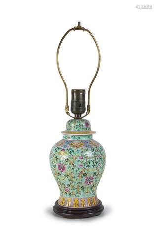 FAMILLE ROSE JAR LAMP