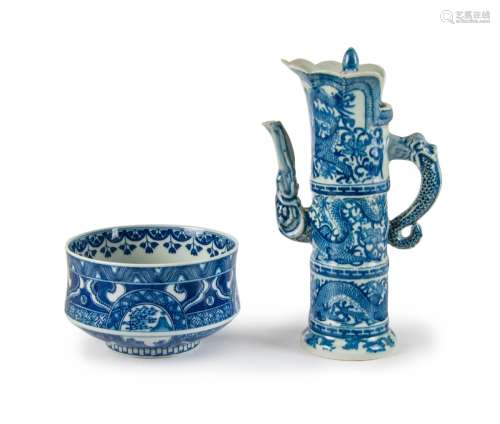 BLUE AND WHITE PORCELAIN PAIR