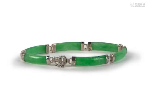 JADE AND SILVER BRACELET