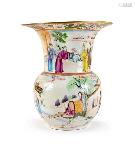 CHINESE FAMILLE ROSE PORCELAIN SPITOON