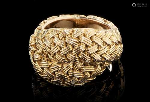 Bague à maille tressée Or 750, doigt 52-12, 15 g