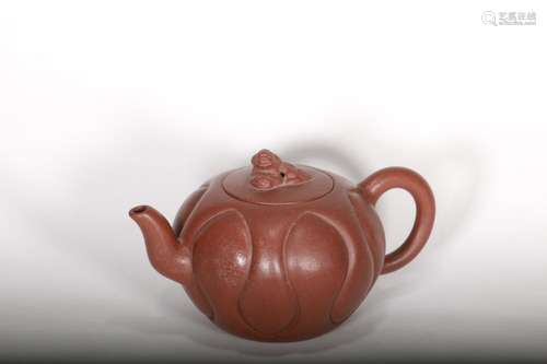 A YIXING TEAPOT AND COVER