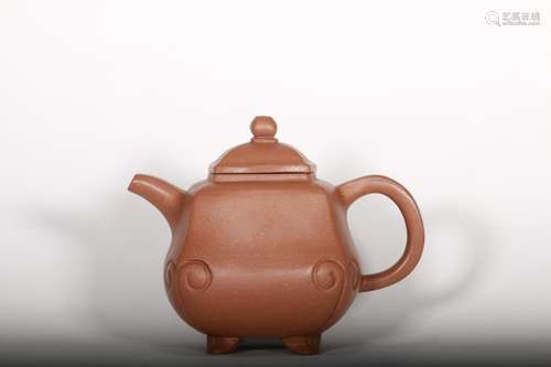 A YIXING TEAPOT AND COVER