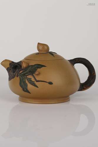 A YIXING TEAPOT AND COVER