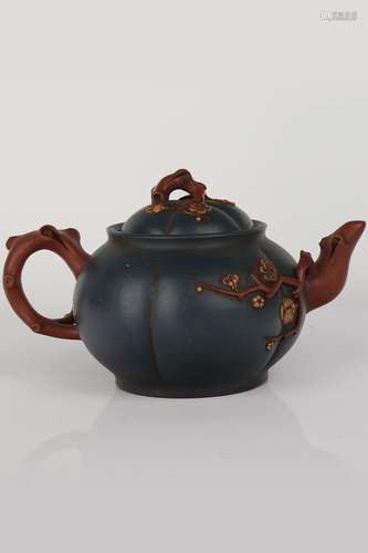 A YIXING TEAPOT AND COVER