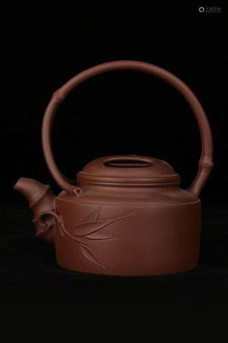 A YIXING TEAPOT AND COVER