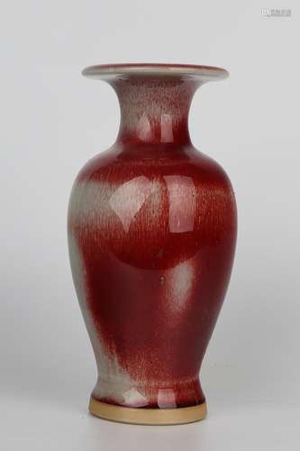 A COPPER-RED VASE.ANTIQUE