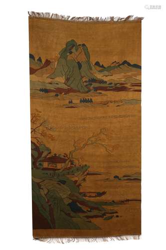 A KESI LANDSCAPE PANEL.ANTIQUE