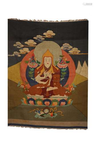 A KESI OF TSONGKHAPA PANEL.ANTIQUE