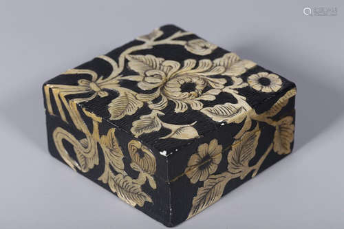 A SHOUSHAN STONE SQUARE BOX