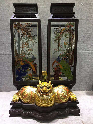 ZITAN WOOD PALACE LAMP