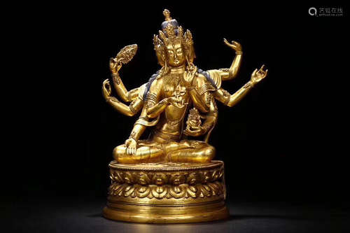 GILT BRONZE BUDDHA