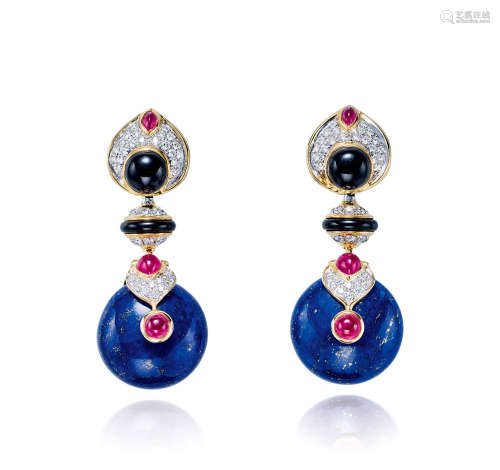 MARINA B为保利香港拍卖设计 宝石「GILVA」耳环