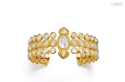 MARINA B为保利香港拍卖设计 钻石「GILVA」黄金手链