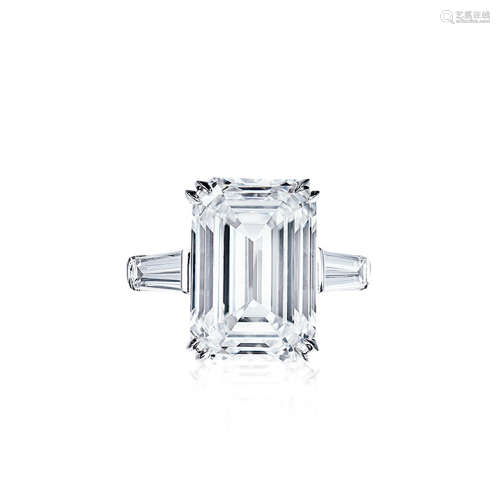 蒂芙尼设计 10.57克拉D色TYPE IIA 钻石戒指，净度无瑕