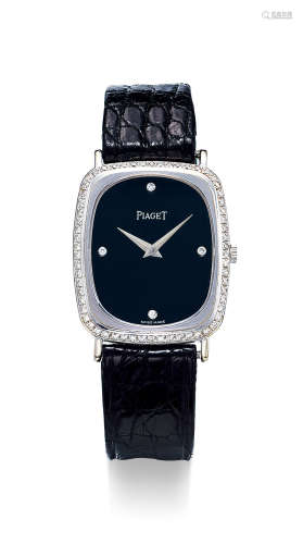 伯爵 精美，白金镶钻石机械腕表，型号92510，年份约1980