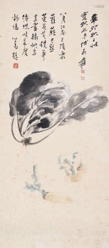 张大千（1899～1983） 1951年作 山厨清供 立轴 设色纸本