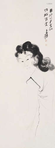 张大千（1899～1983） 1951年作 为「陈怡」造像 镜心 水墨纸本
