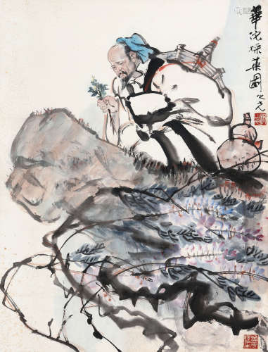 杨之光（1930～2016） 华佗采药图 镜心 设色纸本