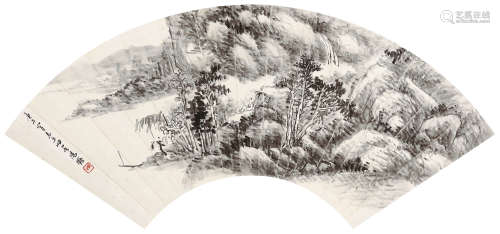 汤涤（1878～1948） 1930年作 山林高仕 镜心 水墨纸本