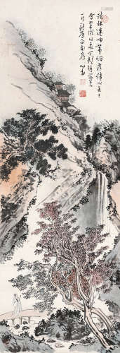 溥儒（1896～1963） 山林高仕 立轴 设色纸本