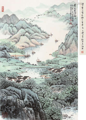 宋文治（1919～1999） 1978年作 江南春雨 立轴 设色纸本