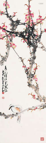 赵少昂（1905～1998） 1980年作 春到梢头万点红 立轴 设色纸本