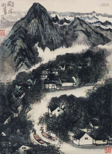 李可染（1907～1989） 雨过山青 镜心 设色纸本