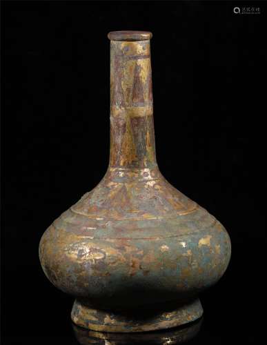 汉代 铜鎏金瓶
